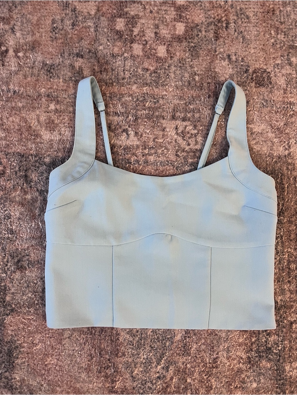 Women's Light Blue Cropped Tank Top - Abercrombie